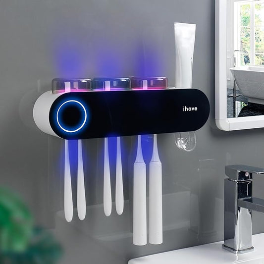 Portacepillos de dientes para baño, esterilizador UV